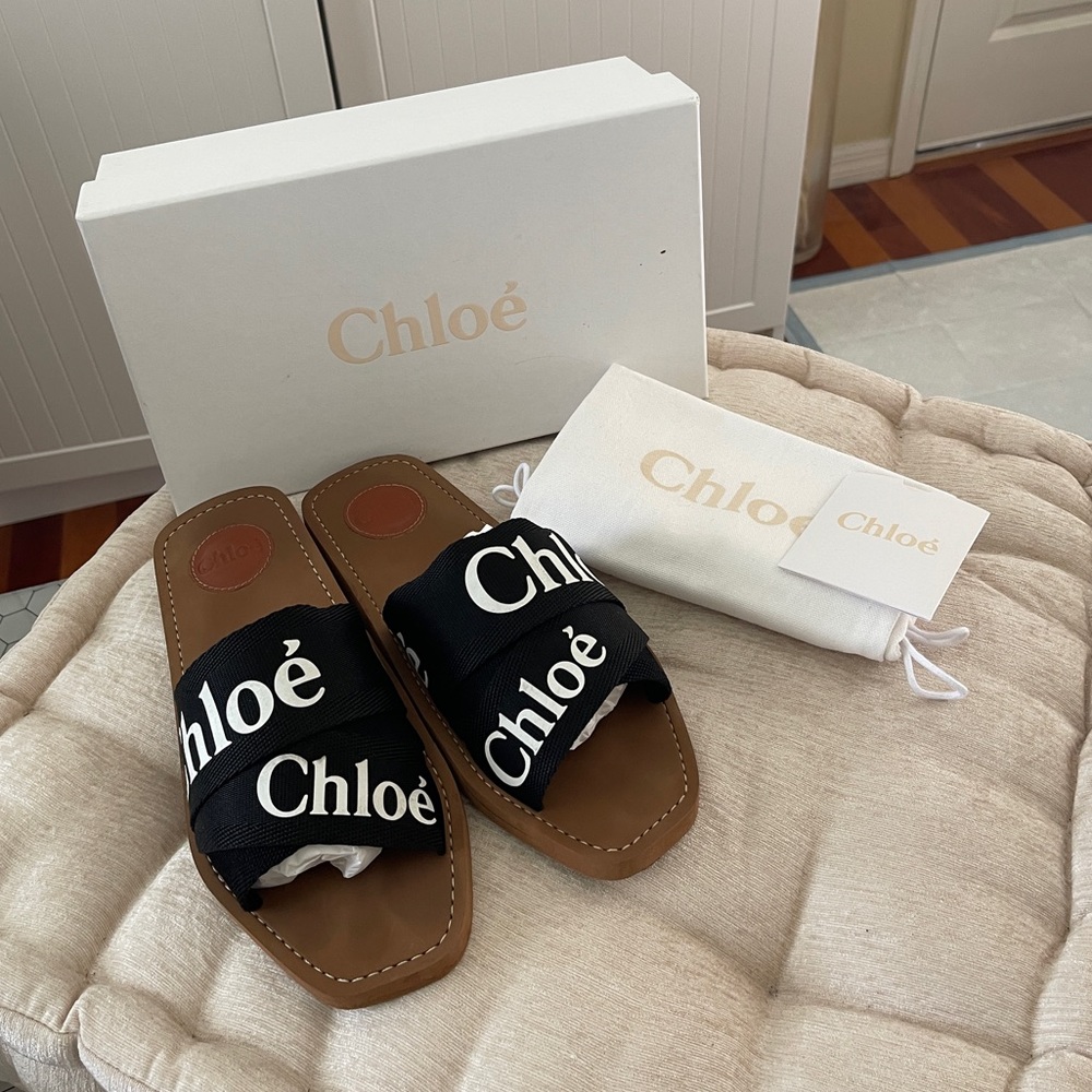 Chloe Woody Flat Sandal